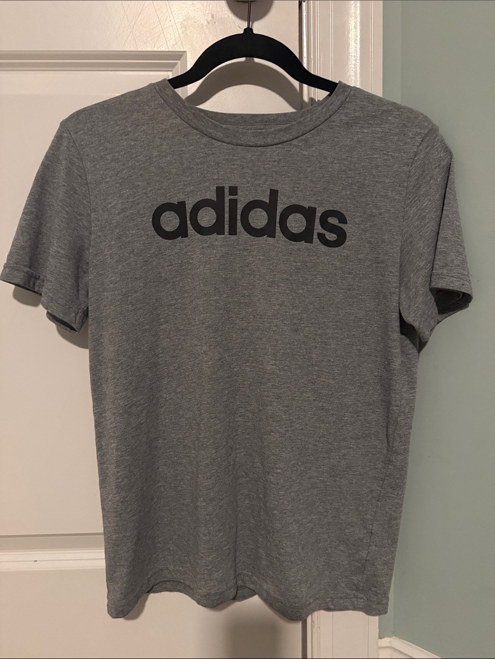 adidas Grey Short Sleeve Logo Tee